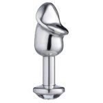 Lite Plug anal Prata Pênis com Pedra Cristal - Imagem 2