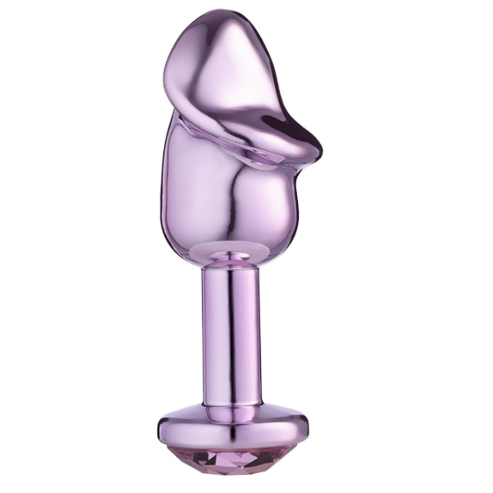 Lite Plug anal Rosa Pênis com Pedra Rosa - Imagem 2
