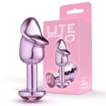 Lite Plug anal Rosa Pênis com Pedra Rosa