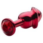Lite Plug anal Vermelho Pênis com Pedra Vermelha - Imagem 3
