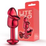 Lite Plug anal Vermelho Pênis com Pedra Vermelha