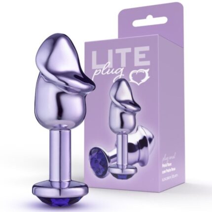 Lite Plug anal Roxo Pênis com Pedra Roxa