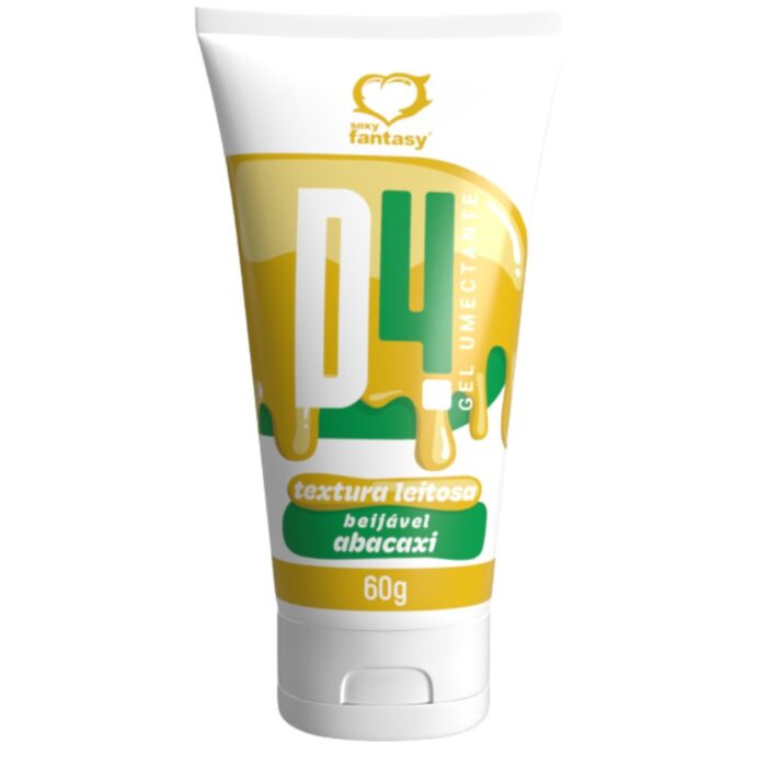 D4 Gel deslizante Umectante Beijável com sabor de abacaxi com Textura Leitosa Sexy Fantasy