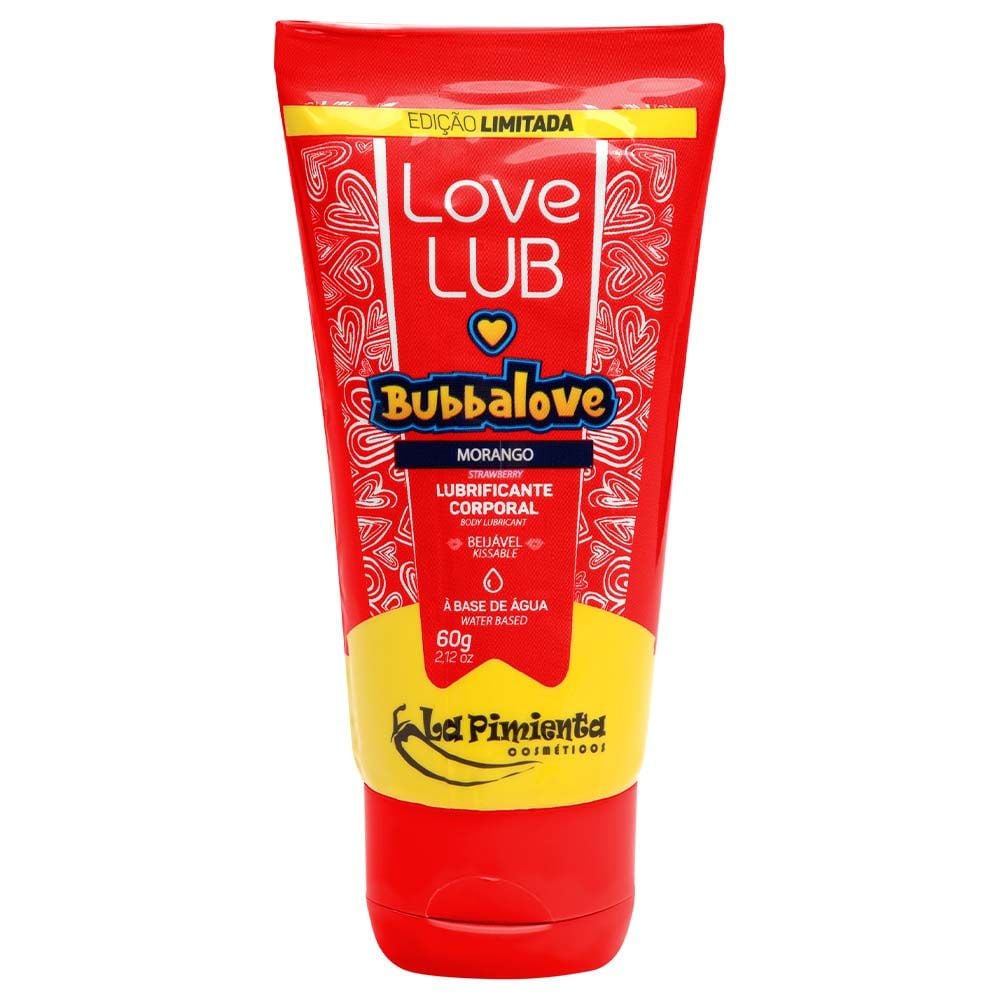 Bubbalove lubrificante beijável morango love lub 60g la pimienta