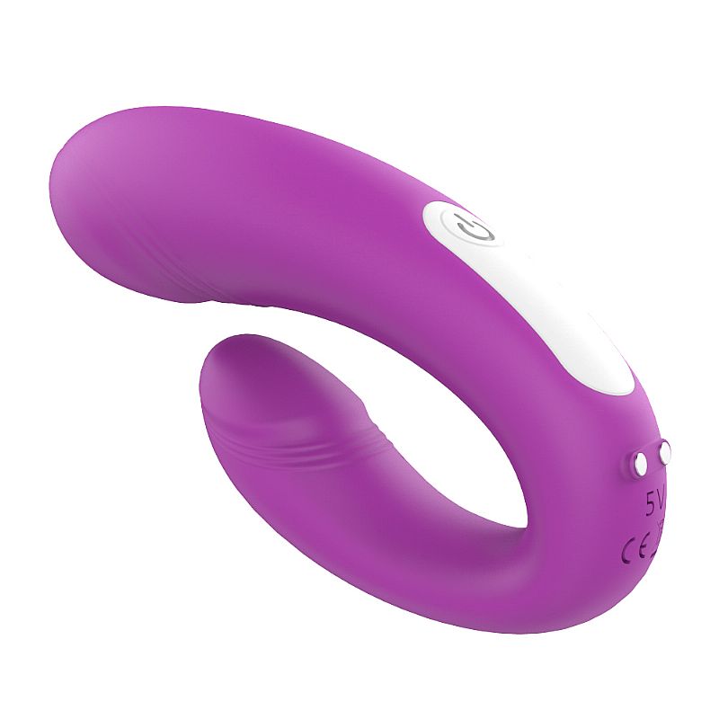 Vibrador estimulador de ponto g e clitóris com 9 vibração e controle remoto sem fio s-hande heart sweety rct - Roxo - Imagem 3