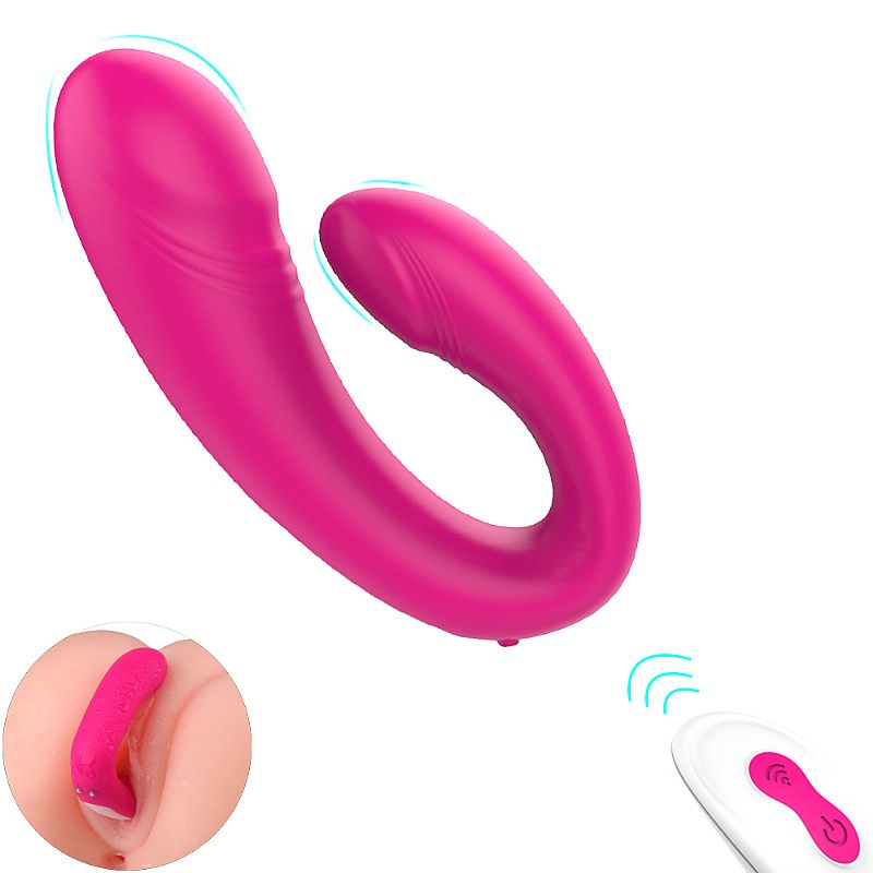 Vibrador estimulador de ponto g e clitóris com 9 vibração e controle remoto sem fio s-hande heart sweety rct - Roxo - Imagem 6