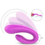 Vibrador estimulador de ponto g e clitóris com 9 vibração e controle remoto sem fio  s-hande heart sweety rct - Roxo - Imagem 9