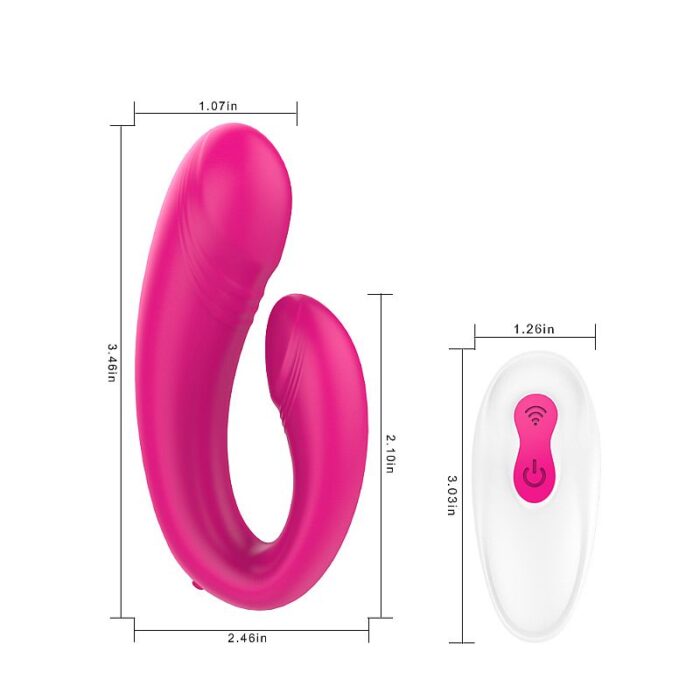 Vibrador estimulador de ponto g e clitóris com 9 vibração e controle remoto sem fio  s-hande heart sweety rct - Roxo - Imagem 10