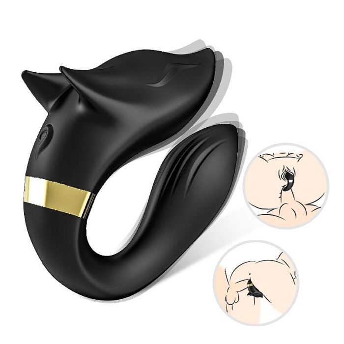 Vibrador de Casal com Formato de Lobo com controle Remoto - Imagem 4