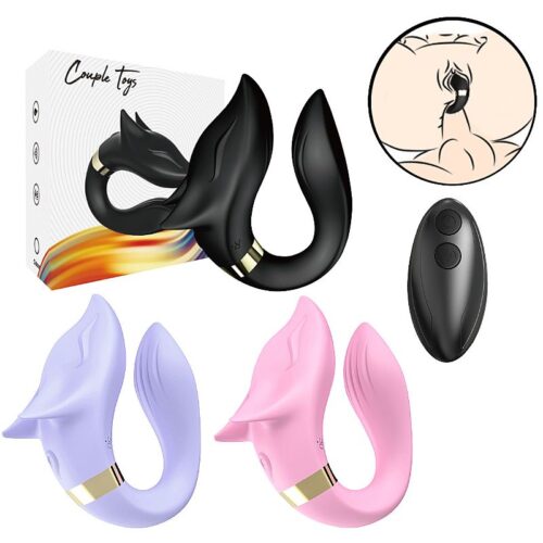 Vibrador de Casal com Formato de Lobo com controle Remoto