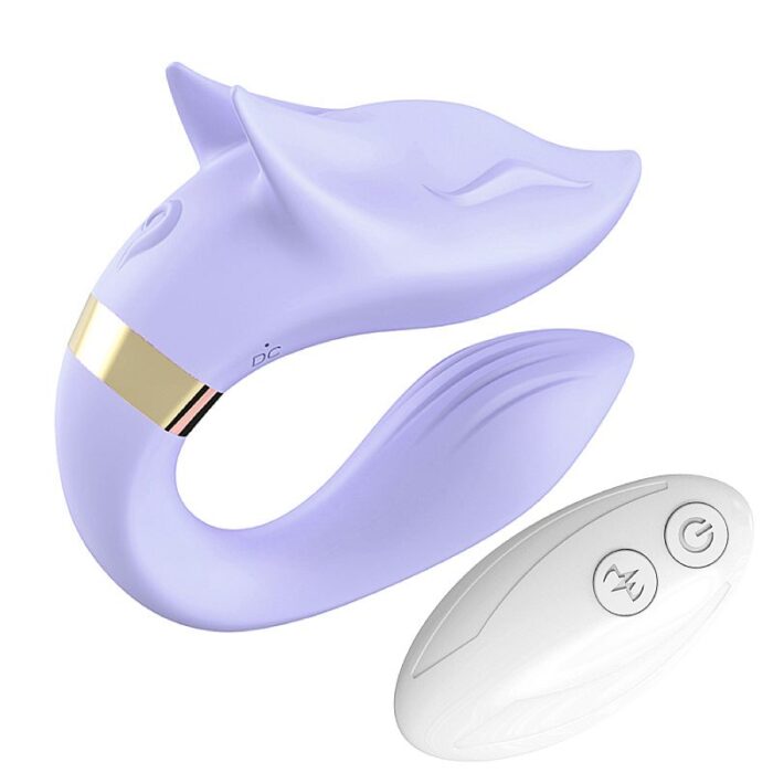 Vibrador de Casal com Formato de Lobo com controle Remoto - Imagem 3