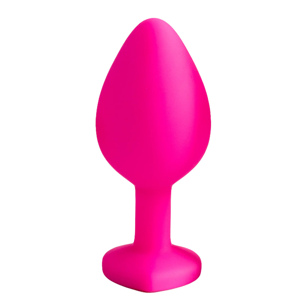 Plug Jóia em Silicone Vermelho com Base em Formato de Coração - Tamanho G - Imagem 10