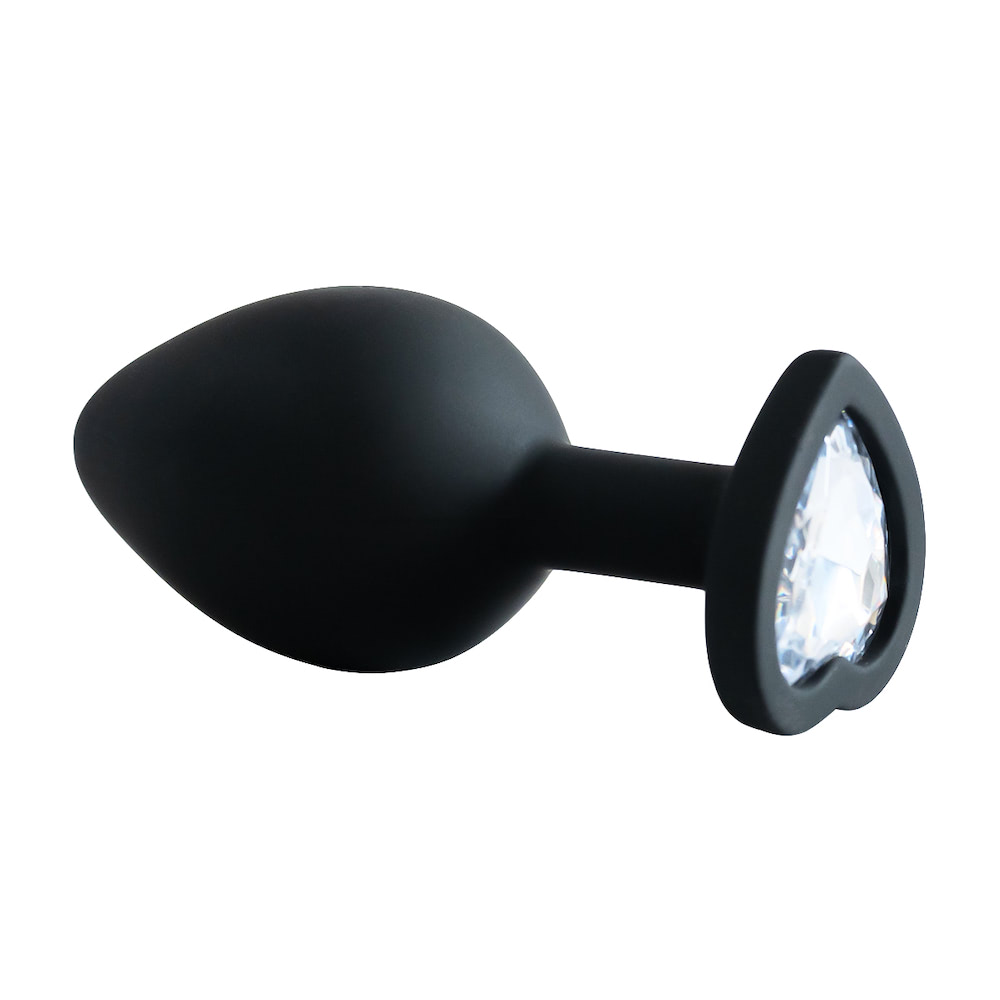 Plug Jóia em Silicone Vermelho com Base em Formato de Coração - Tamanho G - Imagem 3