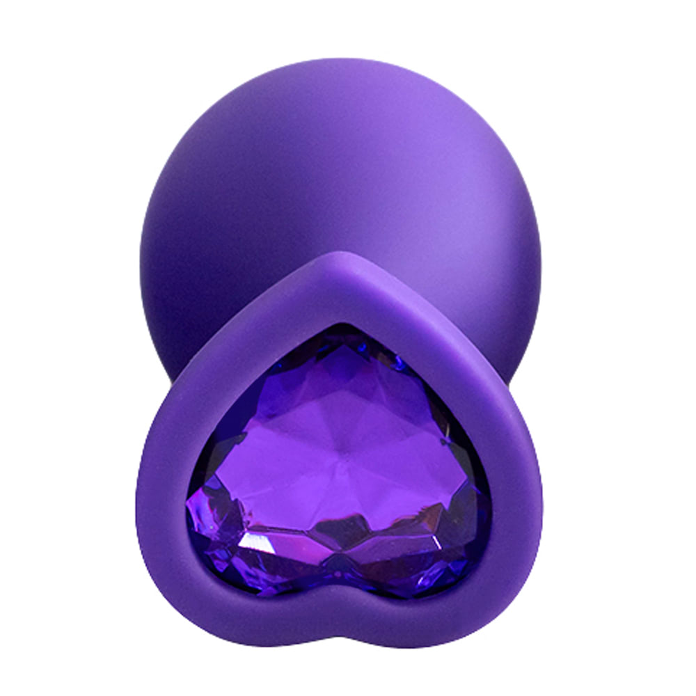 Plug Jóia em Silicone Vermelho com Base em Formato de Coração - Tamanho G - Imagem 14