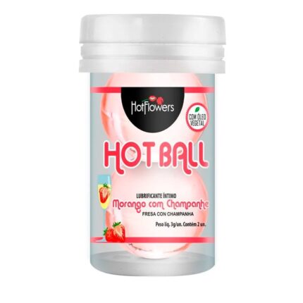 Hot Ball Beija Muito Dupla - Morango com Champanhe