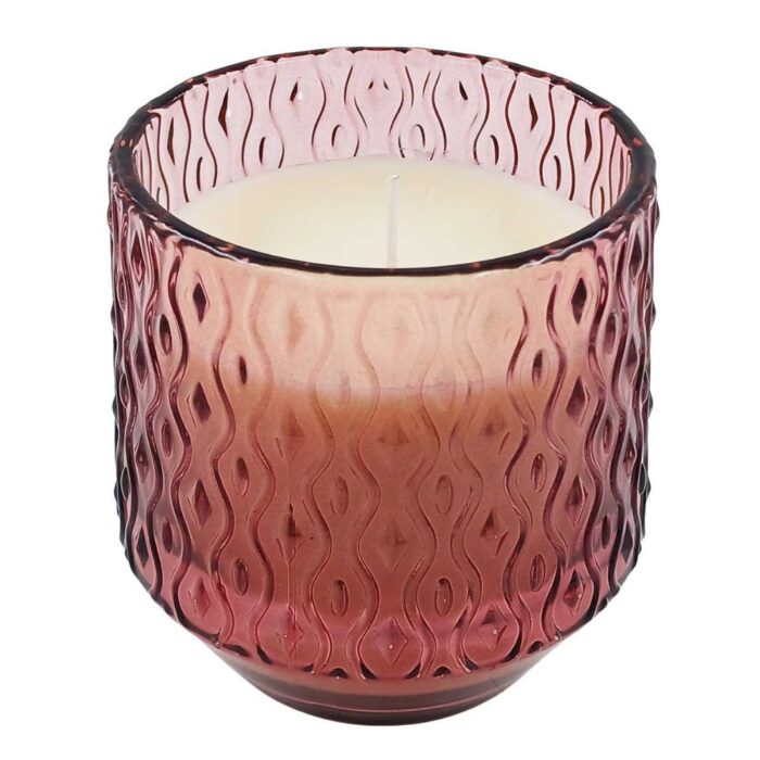 Vela Perfumada com Suporte em Vidro Gifthome Rosa - Imagem 2