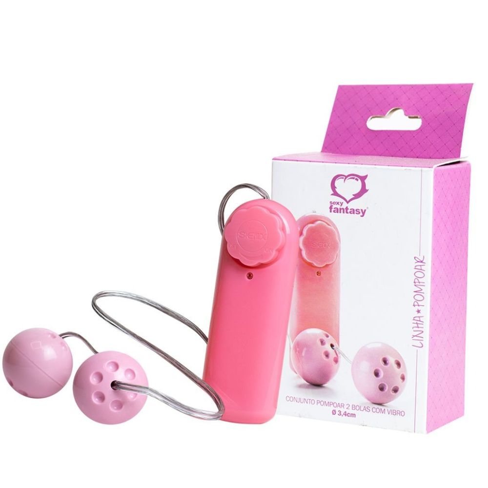 Conjunto Pompoar 2 Bolas com Vibro e Mini Bullet Sexy Fantasy