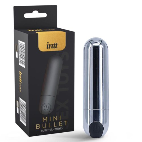 Mini vibrador Bullet Prata Recarregável Com 10 Modos De Vibração