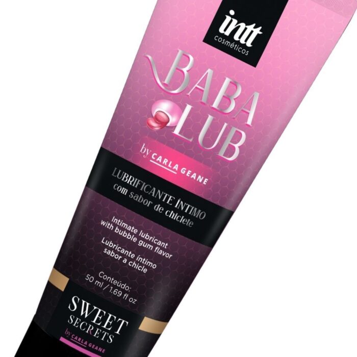 Lubrificante Beijável Babalub Sabor Chiclete 50g Linha Sweet Secrets intt - Imagem 3