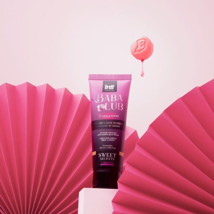 Lubrificante Beijável Babalub Sabor Chiclete 50g Linha Sweet Secrets intt - Imagem 5