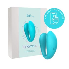 Vibrador de Casal Sincronia Azul - Intt Cosméticos