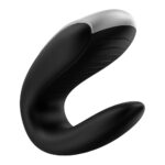 Vibrador Para Casal Recarregável Com 2 Motores E 10 Modos De Vibração Satisfyer Double - Preto - Imagem 3