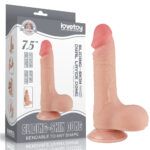 Pênis Realístico com dupla camada Pele deslizante Dong Flesh 19,5x3,7 cm - Lovetoy