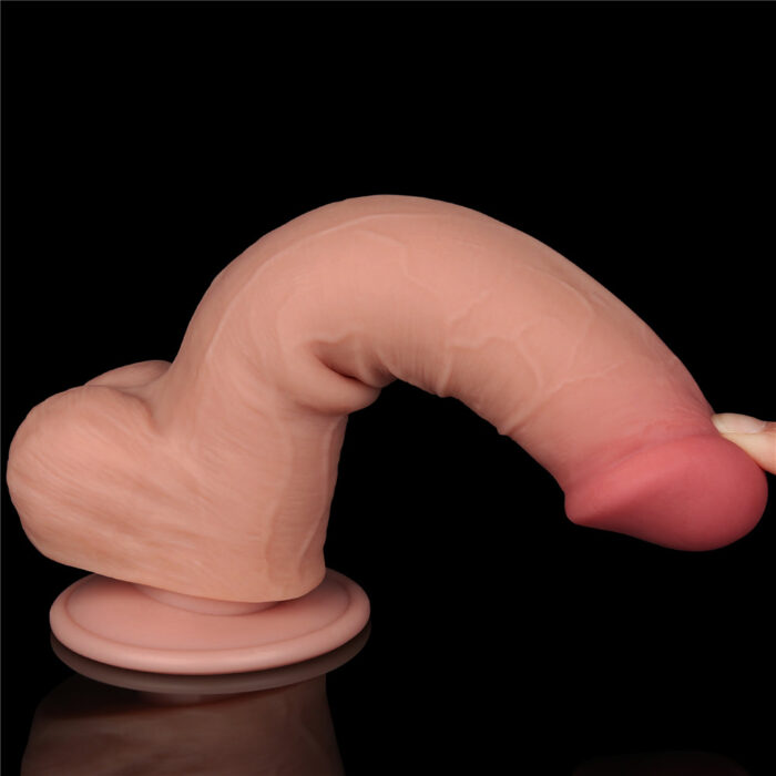 Pênis Realístico com dupla camada Pele deslizante Dong Flesh 19,5x3,5 cm - Lovetoy - Imagem 13