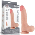 Protese em formato de Pênis ultra Realístico 22x4,3 cm Sliding com dupla camada Dong Flesh - Lovetoy