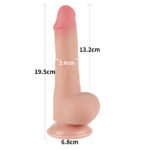Pênis dupla camada Pele deslizante Dong Flesh 19,5x3,6 cm - Lovetoy - Imagem 6