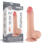 Pênis ultra realistico dupla camada Pele deslizante Dong Flesh 20x3,9 cm cm - Lovetoy