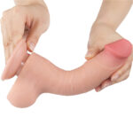 Pênis ultra realistico dupla camada Pele deslizante Dong Flesh 20x3,9 cm cm - Lovetoy - Imagem 5