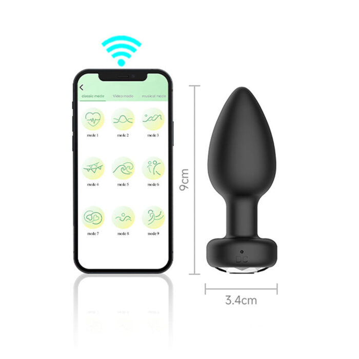 Plug Anal em Silicone com 10 Modos de Vibração e Controle por Aplicativo - Imagem 11