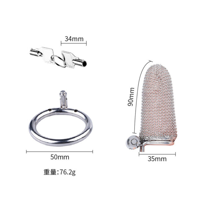 Cinto de Castidade em Aço Inox malha - Imagem 6