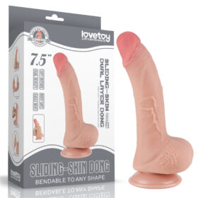 Pênis Realístico com dupla camada Pele deslizante Dong Flesh 19,5x3,5 cm - Lovetoy