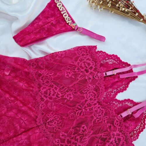 Alternative view of Camisola tule floral com fio personalizável