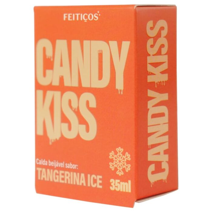 Candy kiss Calda beijável para sexo oral Sabor Tangerina Ice - Feitiços aromáticos 35ml - Imagem 3