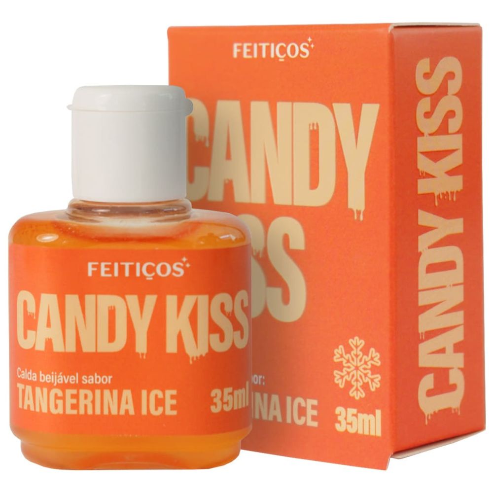 Candy kiss Calda beijável para sexo oral Sabor Tangerina Ice - Feitiços aromáticos 35ml