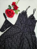 Camisola preta em tule deisy com fio personalizável - Imagem 3