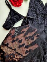 Camisola preta em tule deisy com fio personalizável - Imagem 2