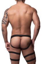 Cueca Jock liga em suplex preto com regulador - Imagem 2