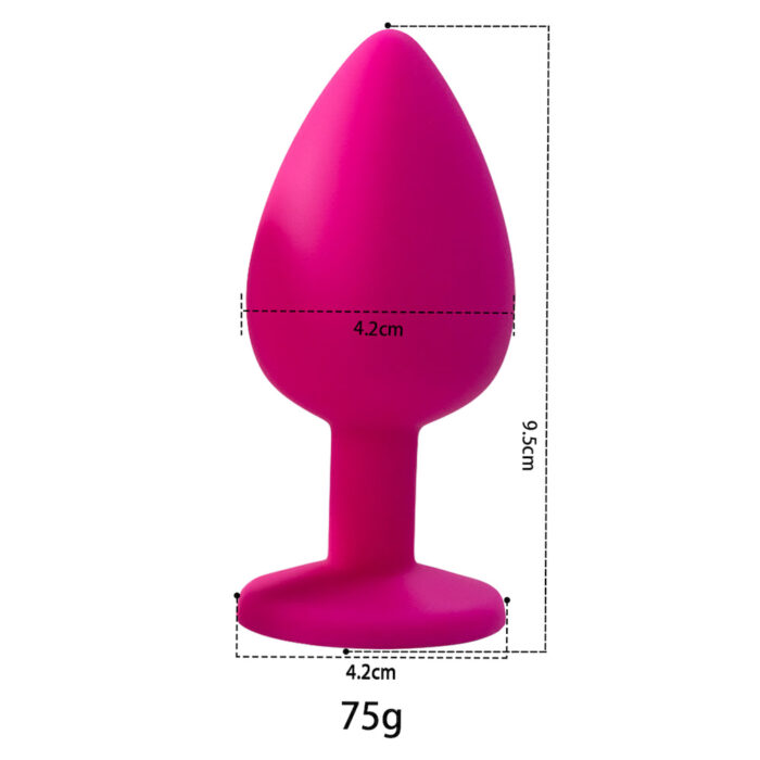Plug Anal em Silicone com Pedra - Tamanho G - Imagem 15