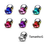 Plug anal de luxo em alumínio, com formato cônico, feito em alumínio fundido e polido a mão - Tamanho G