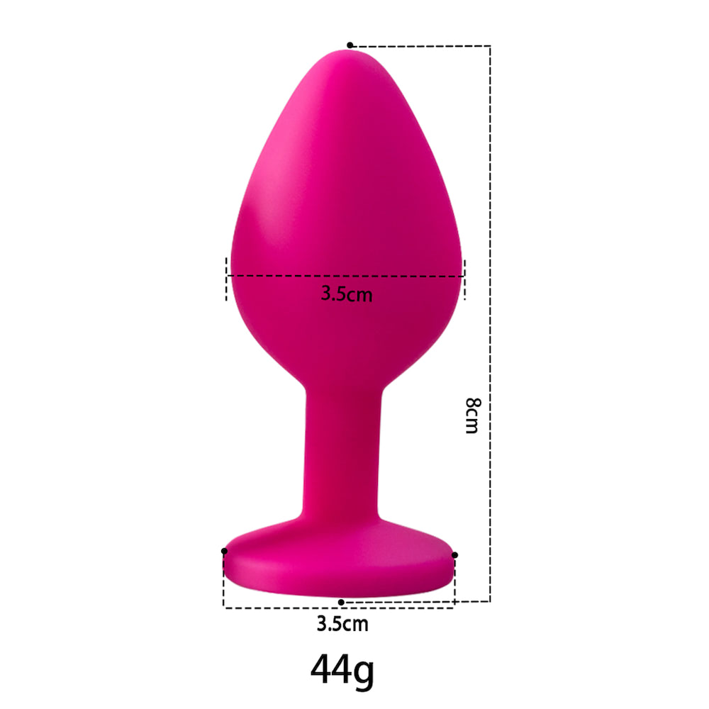 Plug Anal em Silicone com Pedra - Tamanho M - Imagem 6