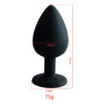 Plug Anal em Silicone com Pedra - Tamanho M - Imagem 11