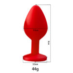 Plug Anal em Silicone com Pedra - Tamanho M - Imagem 22
