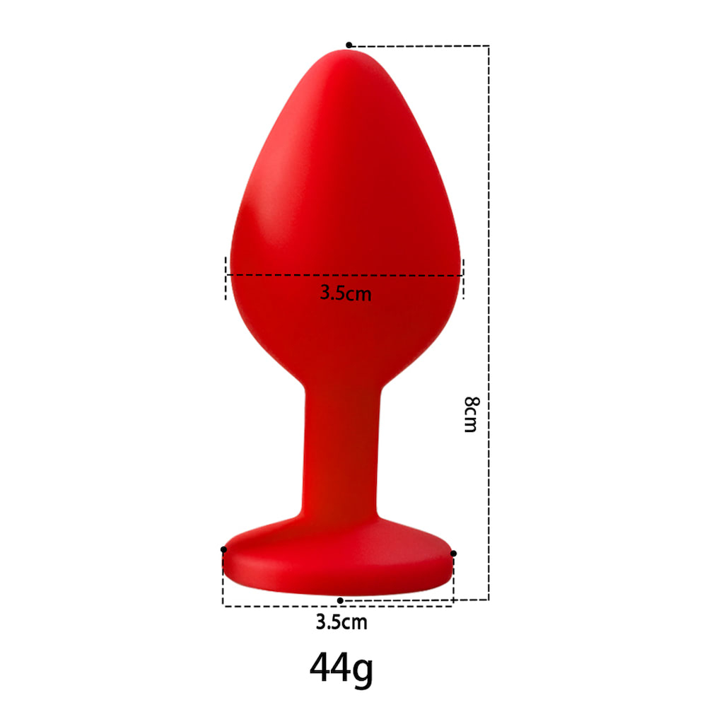 Plug Anal em Silicone com Pedra - Tamanho M - Imagem 22