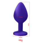 Plug Anal em Silicone com Pedra - Tamanho M - Imagem 20