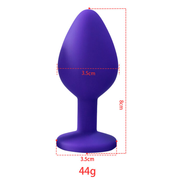 Plug Anal em Silicone com Pedra - Tamanho M - Imagem 20