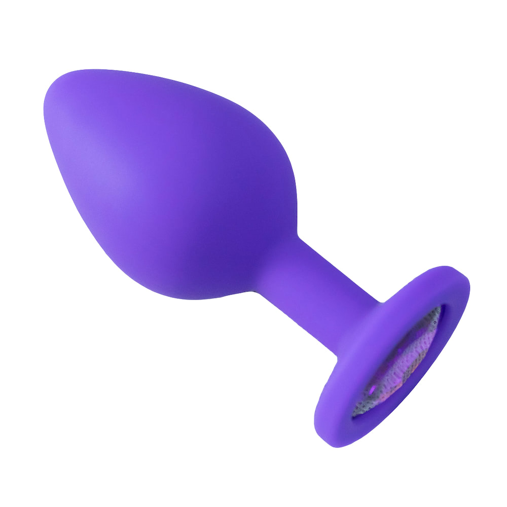 Plug Anal em Silicone com Pedra - Tamanho M - Imagem 19